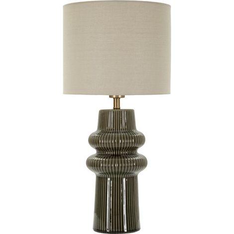 Lampe à Poser en Céramique "Harmony" 64cm Vert (1/5)