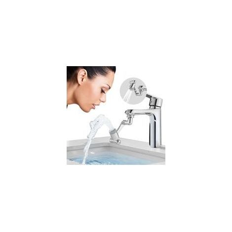 Autres accessoires de robinetterie，Rallonge de robinet pivotant à 1080°  Aérateur d'eau universel pour évier  2 modes  Pour cuisine, salle de bain  Angle de rotation à 360°  Bras robotique multif (1/5)