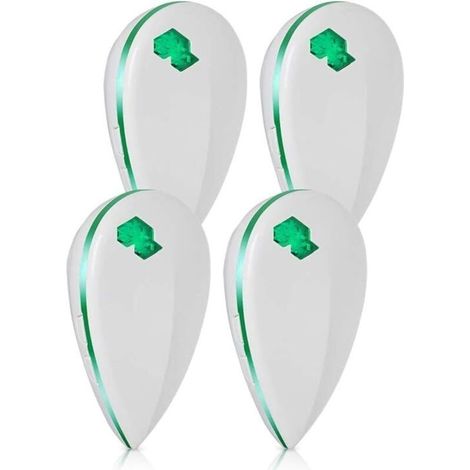 Répulsif Ultrasons Moustique Lot de 4 Anti Moustique Intérieur Répulsif Électronique Insectes Repulsif Ultrason Souris pour Rongeurs, Moustique, Cafard -100% Inoffensif (1/4)