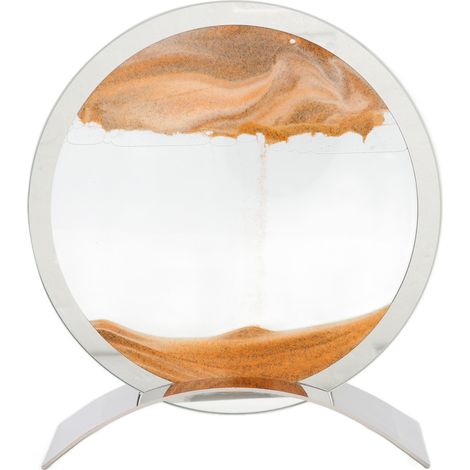 Cadre de sable mouvant relaxant, décoration de bureau anti-stress, tableau de sable jaune S pour salon, bureau, chambre (1/5)