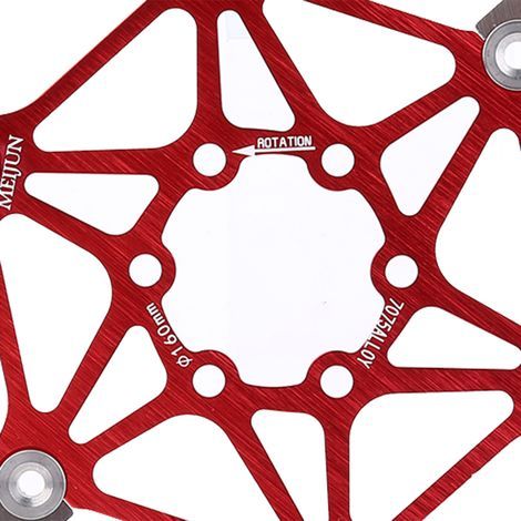 Disque de frein flottant 160/180/203mm pour VTT - Plaquettes de frein vélo - Accessoire cyclisme (Rouge 160mm) (1/5)