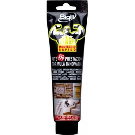 Sigill Ultra Grip tube 150 ml Colle de montage effet ventouse e'tanche'ite' imme'diate pour tous mate'riaux