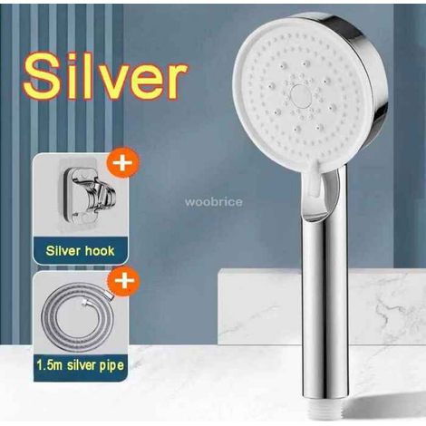 Robinet d'évier de salle de bains,pomme de douche haute pression,5 Modes réglables avec tuyau d'économie d'eau,arrêt à - sliver set