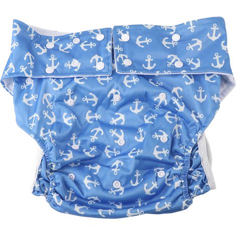 Couche adulte lavable réutilisable ajustable, anti-fuite et respirante pour personnes âgées (Z7) (1/5)