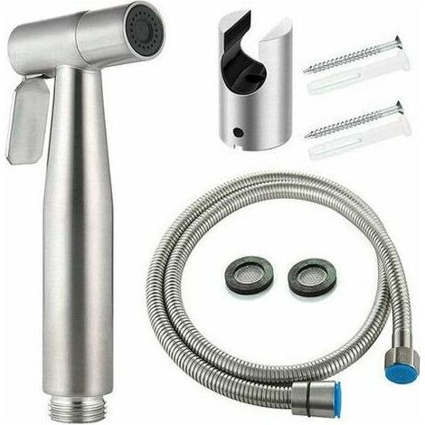 Toilet bidet set with hand shower – hand shower – toilet shower head with hose + stainless steel holder + 2 seals (1/5)