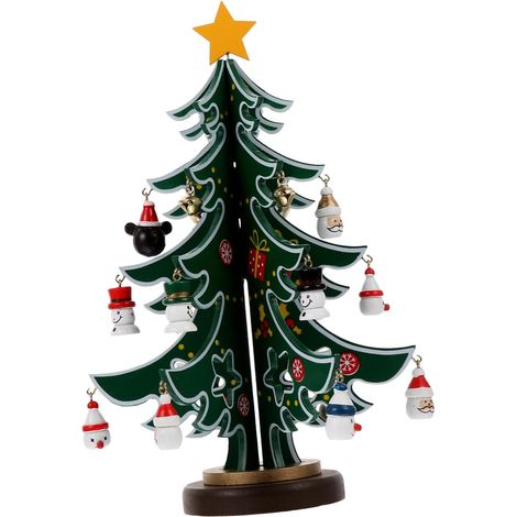 Holz-Weihnachtsbaum-Modell, dekorative Tischdekoration (1/5)