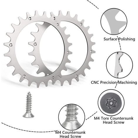 ALLIANDISCrampons en acier inoxydable pour robot tondeuse Worx L – Taille de roue 225mm – Meilleure traction sur pelouse humide – 12 vis incluses - 225mm-12x (1/2)