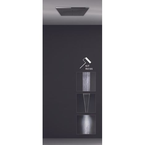 Gessi Minimali, système de douche encastré 505x305 type de jet