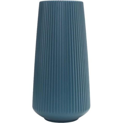 – Vase moderne en plastique 15,5x30,5 cm – Design géométrique pour fleurs fraîches et séchées – Décoration intérieure élégante (1/5)