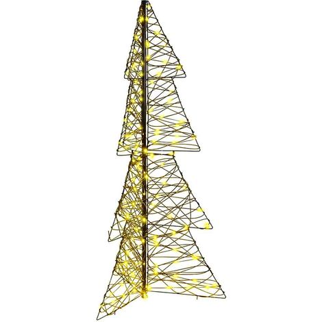 Árbol de Navidad con 160 LED Cálido 150 cm Ratán vidaXL
