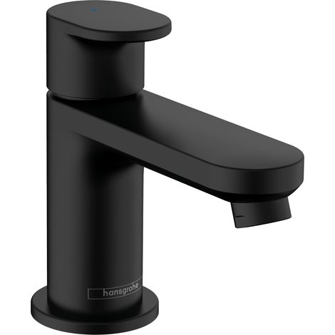 Robinet de lave‑mains eau froide sans tirette ni vidage, noir mat, 71583670 (1/5)