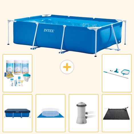 Intex Piscine Tubulaire Rectangulaire - 300x200x75 cm - 7-pièces  SCB97