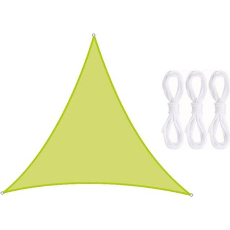 Triangular waterproof and UV-resistant shade sail for patio, garden, lawn, 2 x 2 x 2 m, green (1/5)