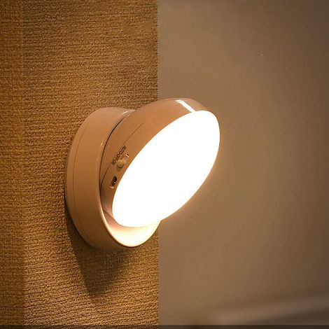 LED-Nachtlicht, wiederaufladbares Nachtlicht für den Innenbereich mit Bewegungsmelder, LED-Schrankleuchte, Schrankleuchte, für Schlafzimmer, Badezimmer, Toilette (weißes Licht)