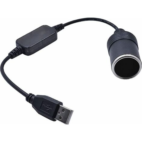 Ahlsen USB-A-Stecker auf 12-V-Zigarettenanzünder-Konverter (1/2)