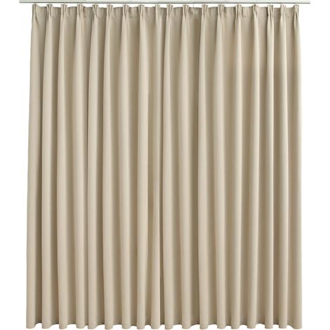 Verdunkelungsvorhang mit Haken Beige 290 x 245 cm vidaXL