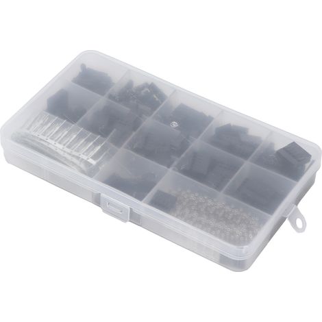 Connecteur à broches Jumper 620 pièces, embase mâle femelle, kit boîtier à visser pour câble 18-26AWG, cosse à sertir, connecteur électrique. (1/5)
