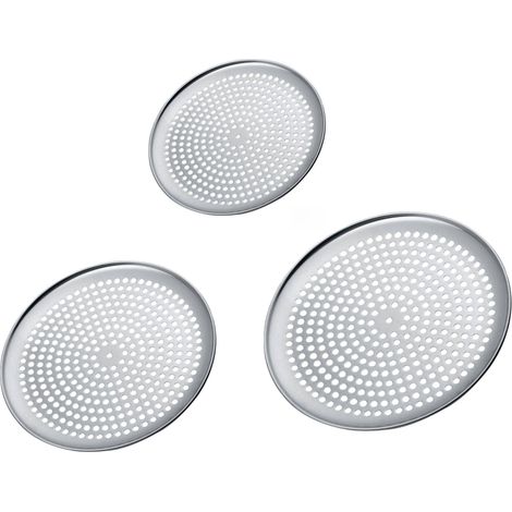 Pizza Bakpan - Aluminium Non-stick Perforé - 23 cm 25 cm 30 cm - Pour Four Pizza Pain Gâteau - Lot de 3 (1/5)