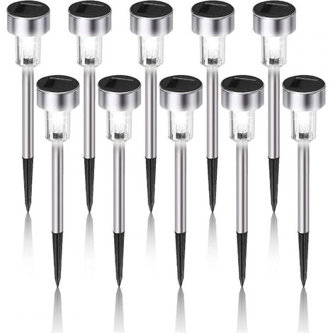 Solar-powered lawn lights, garden ambient lights, ground stake lights, outdoor courtyard lighting, multi-color park lighting.-10pcs (1/5)