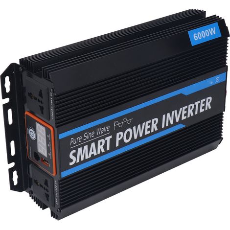 6000W Sinus-Wechselrichter, 12V auf 220V Intelligenter Stromwandler für Wohnmobile, Solaranlagen mit LED-Anzeige, Bedienfeld, Spannungsregler. (1/5)