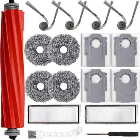 Accessoires pour aspirateur robot Roborock QV 35A / QV 35S : brosse principale, sacs à poussière, lingettes, filtres, brosses latérales (1/5)