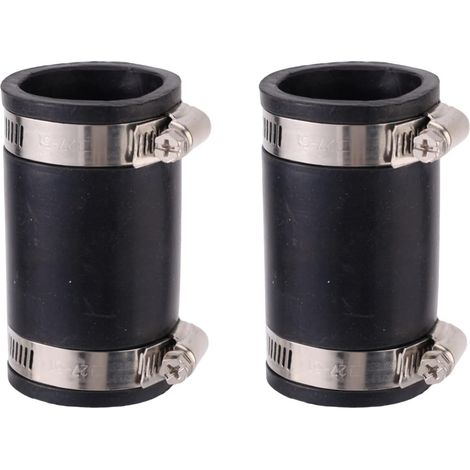 2pcs Raccord PVC Flexible pour Tuyau 1-1/4" Nominal, 4,1cm Diamètre Intérieur Raccord Caoutchouc Tuyau Condensation avec Collier Serrage Acier Inoxydable pour Amélioration (1/5)