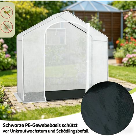 Serre de terrasse porte arche enroulable protection hivernale plantes extérieures (1/4)
