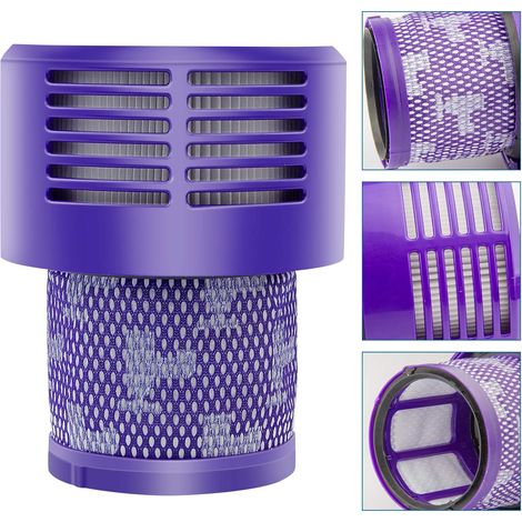 LabTEC Lot de 4 filtres V10 pour aspirateur Dyson, lot de 4 filtres de rechange pour aspirateur Dyson V10, V10 Absolute, V10 Animal, V10 Motorhead, SV12 pièce de rechange P/N 969082-01 (1/5)