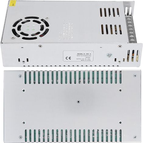 Adaptateur secteur à découpage pour équipement LED, transformateur reprogrammé pour vidéosurveillance DC5V (S-300-5 (5v 60a 300W) AC110/220V±15%) (1/5)