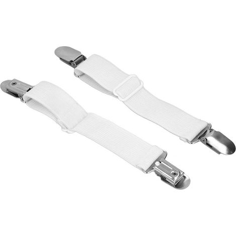 2 pièces Attaches de Draps Élastiques, Fixation Sûre pour Matelas, Idéales pour Literie Blanche et Colorée, Installation Facile (1/5)
