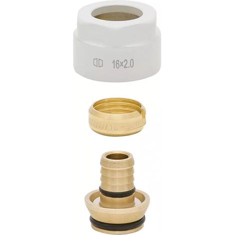 Raccord no-name pex connector 16x2 -3/4 latón 70 mm