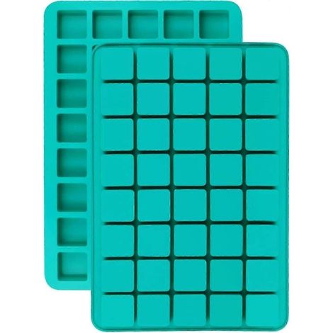 Lot de 2 moules carrés en silicone de 40 cavités chacun, pour truffes au chocolat ou glaçons au whisky. - AquaForge (1/5)