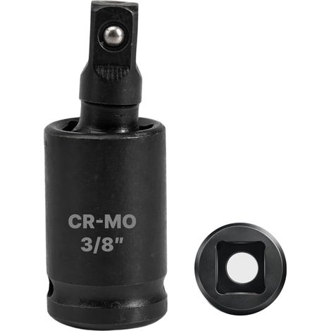 Cardan A Choc 3/8" Rotation À 360° Degrés Cr-Mo Steel Pour Clé À Choc Ou Cliquet Embouts Outils, Douille Cardan(3/8) (1/5)