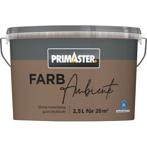 Primaster Farbambiente Wandfarbe matt kakao 2,5 L Wandfarbe