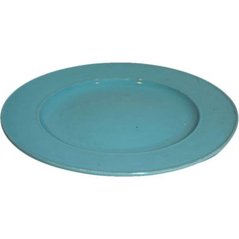 Vintage türkisfarbener Speiseteller, 28,5 cm (1/3)