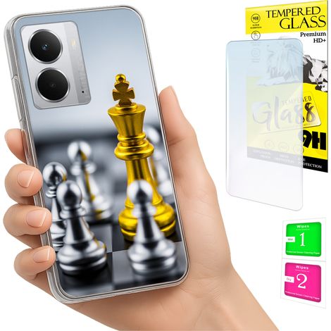 Funda para Realme 14 5G / 14T 5G con cubierta trasera para foto + cristal 9H (1/5)