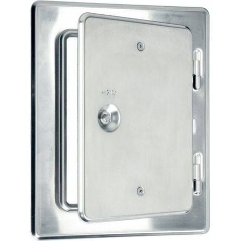 Porte de cheminée inox V2A avec fermeture carrée 100 x 240 mm