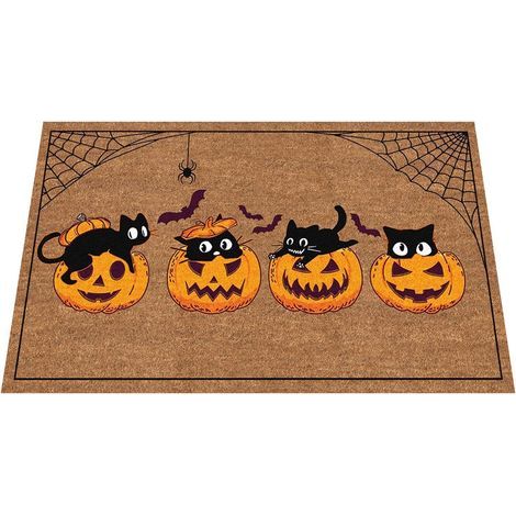 Tapis et Halloween - Tapis de porte décoratif antidérapant pour Halloween (1/5)