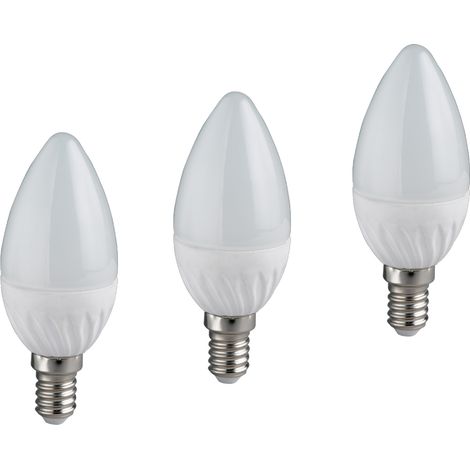 E14 LED 3 Stk. - 4 Watt, 320 Lumen, 3000 Kelvin warmweiß, Ø3,7cm - nicht dimmbar (1/5)