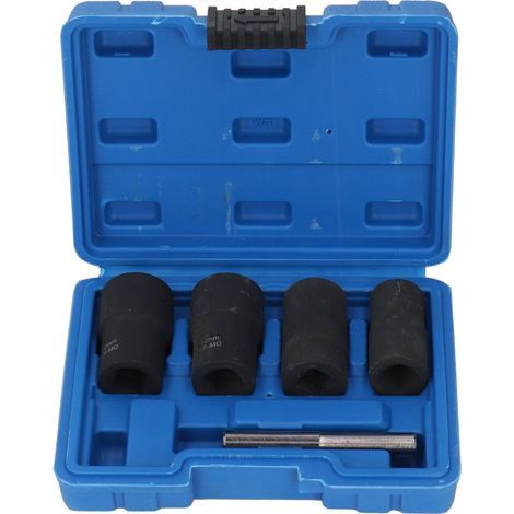 Kit d'extraction de boulons, outil d'extraction d'écrous de cosse à Impact, entraînement 1/2 pouces, métrique 17mm 19mm 21mm 22mm, acier Cr Mo givré, 5 pièces (1/5)