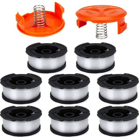 Nazalus-Hot Sale-Line Trimmer für Fadenschneider, kompatibel mit Black und Decker AF-100, Ersatzspule, 8 Ersatzspulen mit 2 Spulenabdeckungen