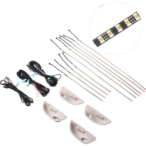 Ruban LED 3 couleurs pour éclairage d'ambiance, compatible Série 5 F10/F11 2010-2016, coque de porte blanc crème, kit décoratif (1/5)