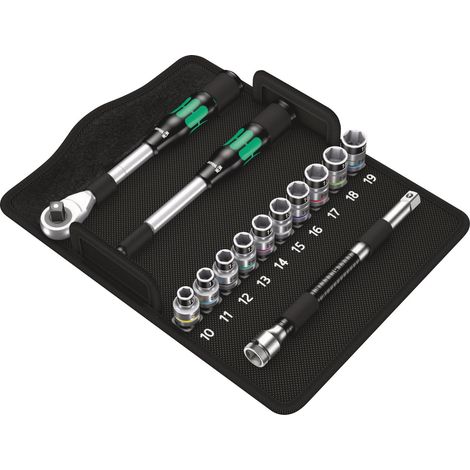 8006 Sc 1 Kit Con Cricchetto Zyklop Hybrid, Attacco Da 1/2", Metrico, 13 Pezzi