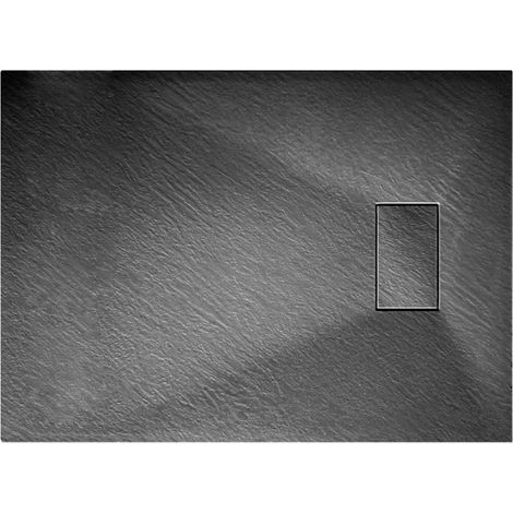 Piatto doccia antracite effetto pietra rettangolare mod. Strong 90x160 cm