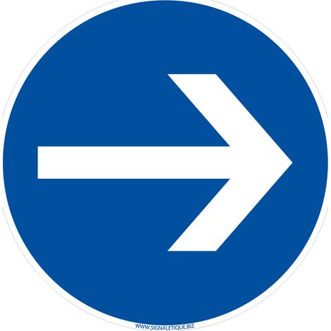 Panneaux de signalisation routière provisoires Panneaux de signalisation pas chers en Comacel - Obligation tourner à droite - Panneau classique