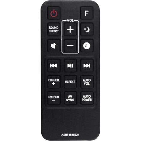 Télécommande - Pour Barre De Son - Compatible LG SH5B SJ5Y SPJ5B-W SJ4Y SPJ4B-W - Référence AKB74815321 - 1 Pièce (1/4)