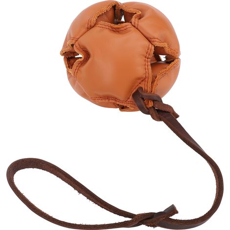 Balle d'entraînement pour chien, jouet interactif avec corde, pour libérer l'énergie et réduire l'anxiété, idéal pour les chiens de petite et moyenne taille. Couleur : marron foncé. (1/5)