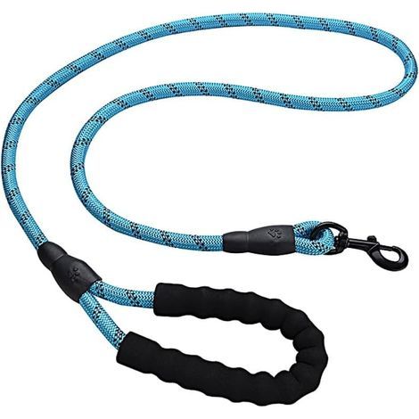 Corde Laisse pour Chien avec poignée rembourrée Souples et Fils réfléchissants en Nylon Durable Laisse de sécurité 1.2 m Escalade Corde Twist Laisse pour Chien pour Small Medium Chiens- (1/4)