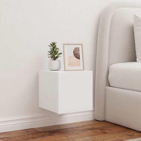 Mueble de TV de pared con luces LED 30,5x35x30 cm