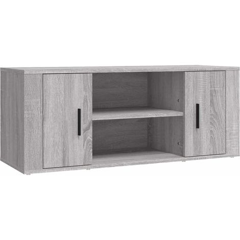Meuble TV, Étagère TV, Meuble de Salon, Moderne Sonoma gris 100x35x40 cm Bois d'ingénierie OIB6208E (1/5)